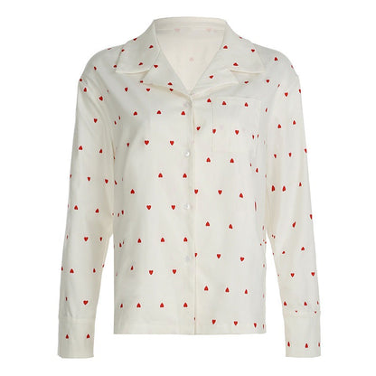 Comfortable night pants for ladies with hearts Chic and Style