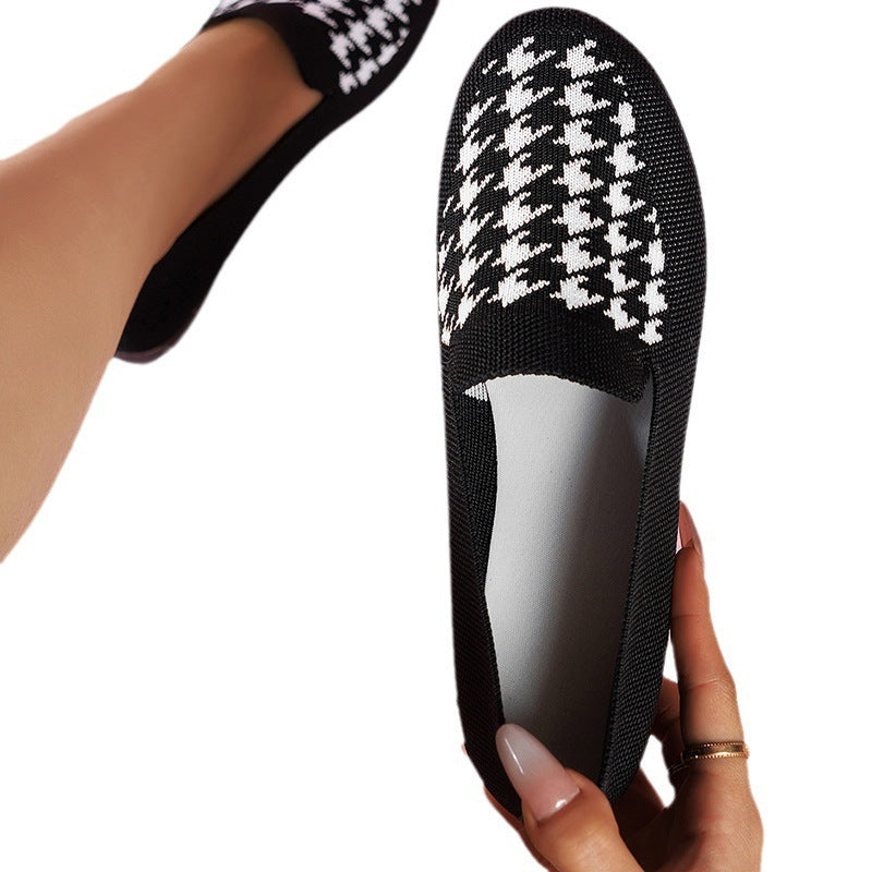 Dame Pantoufles à motifs avec bande élastique Chic und Stil