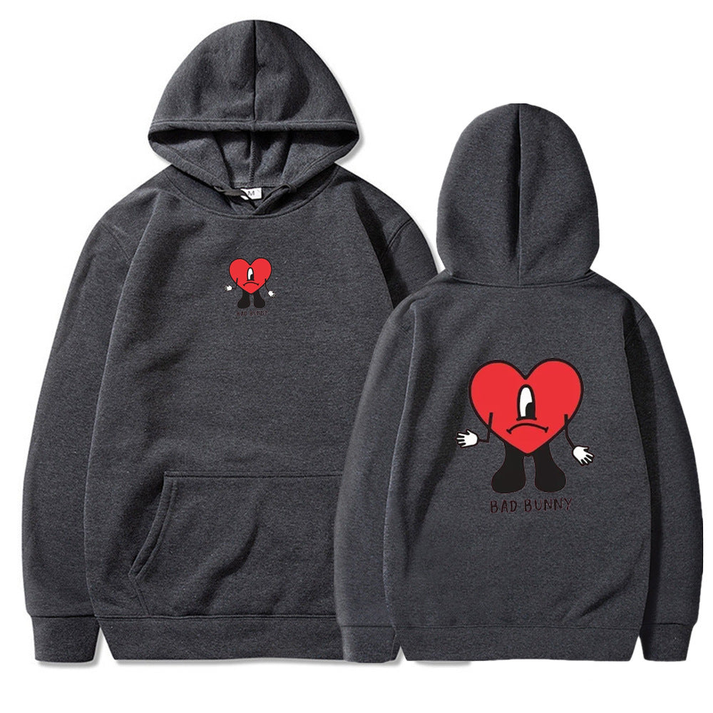 Pull à capuche pour femmes avec motif cœur créatif Chic und Stil
