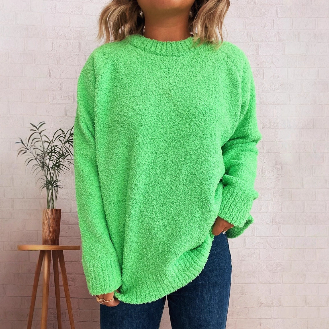Pull en tricot chauffant pour femmes avec coupe décontractée et design structuré Chic und Stil