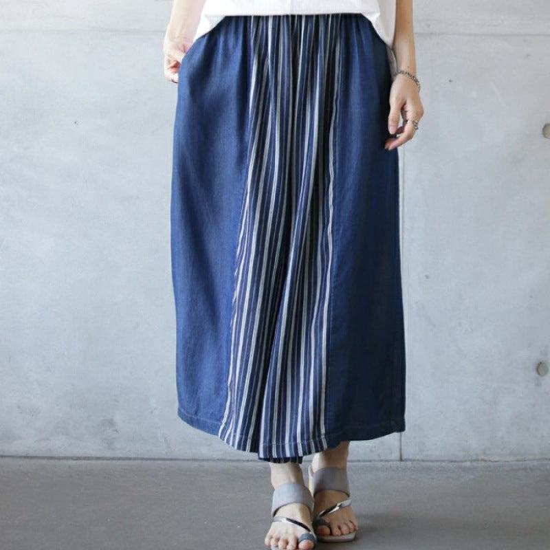 Culottes larges rayées Chic und Stil pour femmes