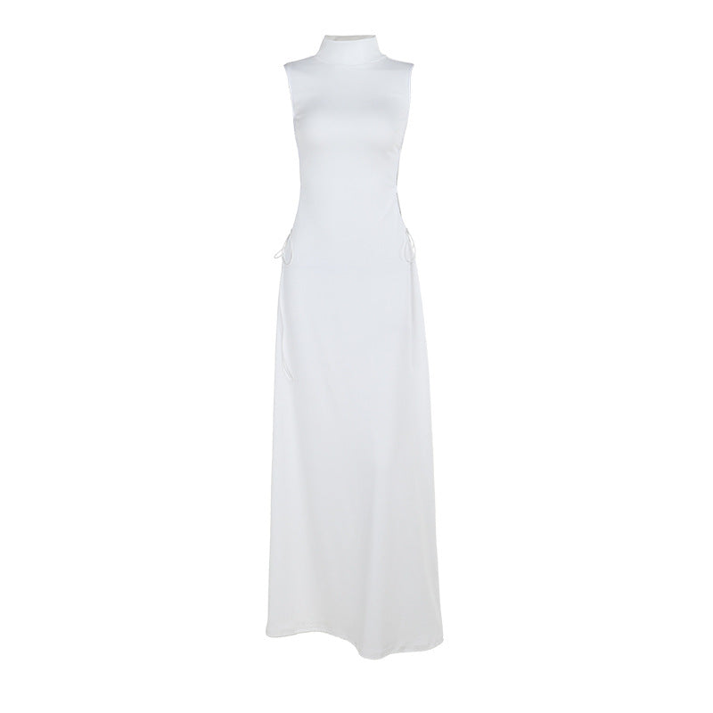 Robe de soirée sans manches à découpe pour femmes Chic und Stil