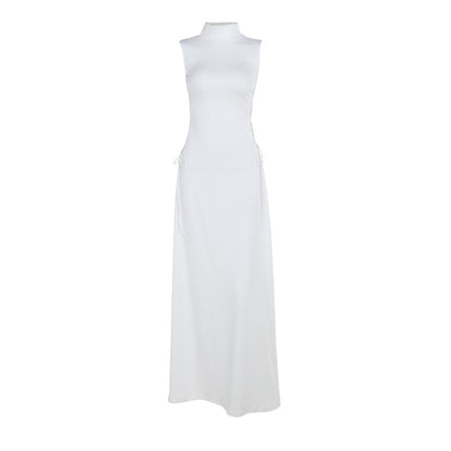 Robe de soirée sans manches à découpe pour femmes Chic und Stil