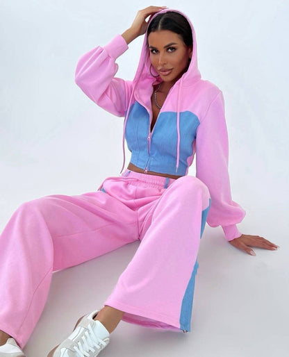 Chic and Style women's trendy hoodie set and wide sweatpants