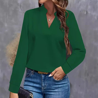 Chemisier femme avec décolleté en V et design élégant Chic und Stil