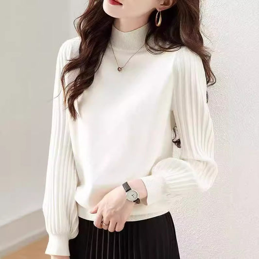 Pull élégant pour femmes avec des manches tricotées hautes Chic und Stil