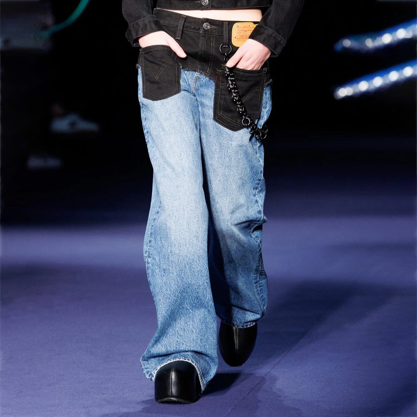 Women High-waisted Loose Denim Pants with Chic and Stylish Robust Design