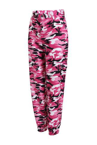 Pantalon cargo pour femmes au design camouflage moderne avec poches pratiques et taille élastique Chic und Stil