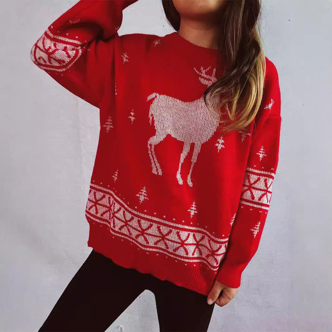 Pull de Noël pour femmes avec motif de renne festif et tricot doux Chic und Stil
