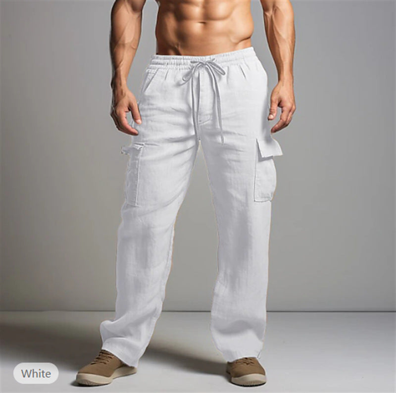 Casual cargo pants for men with elastic waistband and practical side pockets Chic and Style