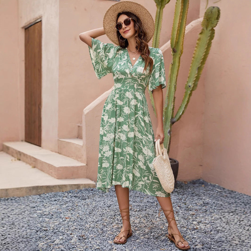 Robe A-ligne à fleurs Chic und Stil pour femmes