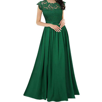 Robe de soirée A-line sans manches en dentelle pour femmes Chic und Stil