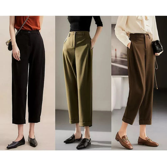 Pantalons larges taille haute ajustés pour femmes Chic und Stil 1750846558