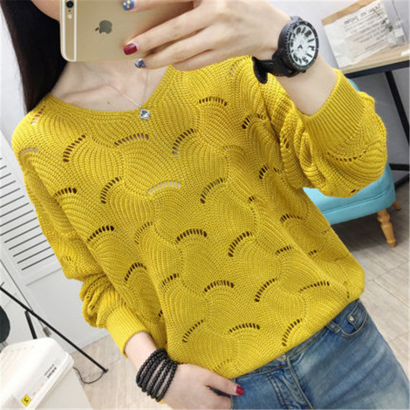 Pull décontracté femmes avec motif en trou ouvert et toucher doux Chic und Stil