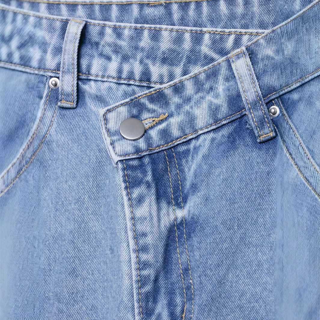 Damen weite High-Waist Jeans Chic und Stil