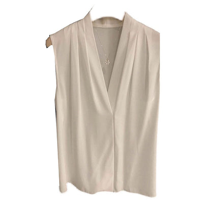 Blouse sans manches en soie élégante pour femmes Chic und Stil