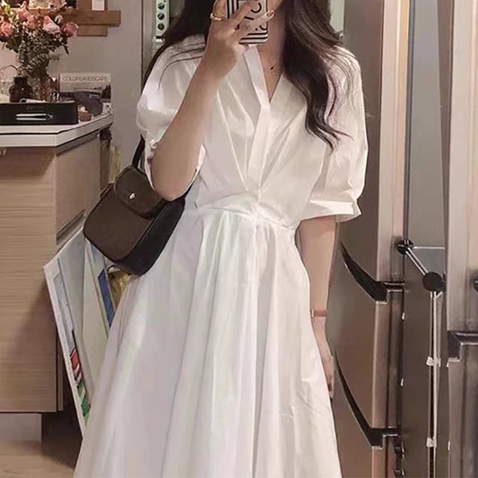 Robe Midi Popeline Élégante pour Femmes Chic und Stil