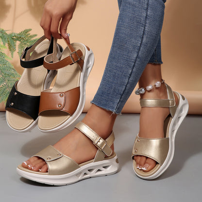 Sandales confortables pour dames avec semelle rembourrée et design de sangle réglable Chic und Stil