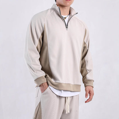 Functional pull for men with half-zip and breathable inserts Chic und Stil