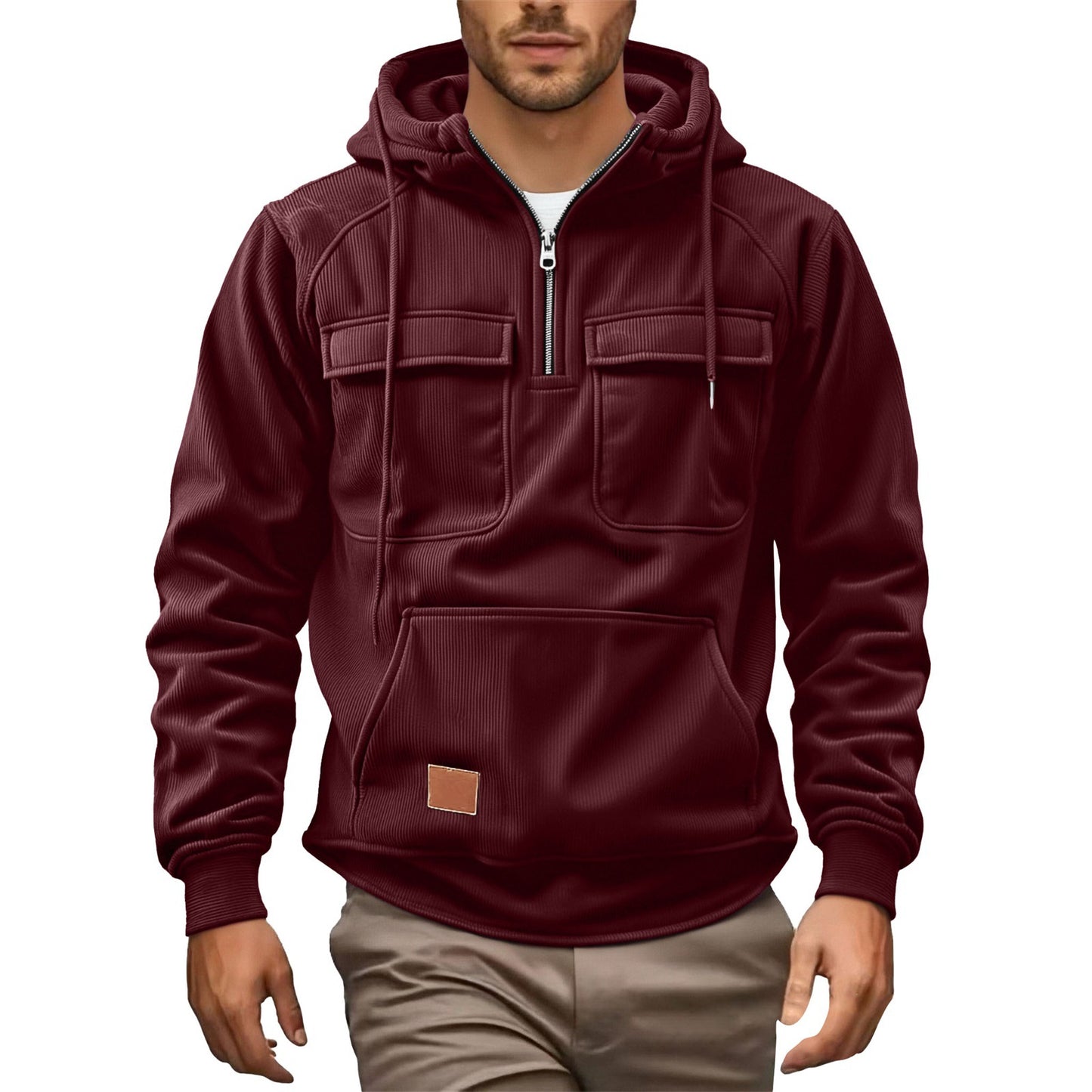 Pull en polaire pour hommes avec col zippé et poches pratiques Chic und Stil