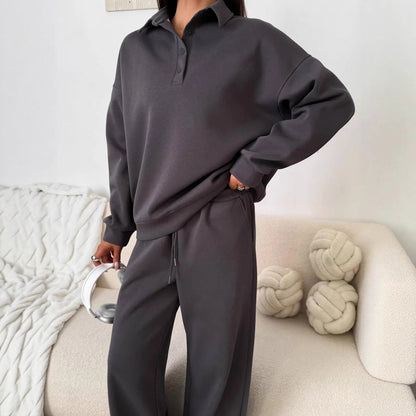 Dames Pull sportif avec pantalons larges Chic und Stil