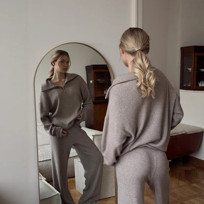 Ensemble pull décontracté et pantalon large pour femmes Chic und Stil