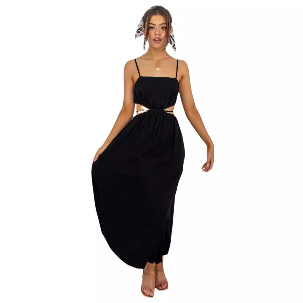 Dames Robe Maxi Élégante à Découpes Chic und Stil