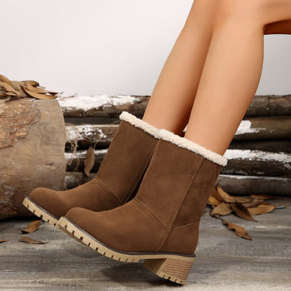 Bottines pour femmes chaudes avec col en fourrure d'agneau Chic und Stil