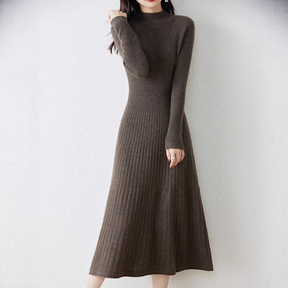 Robe en tricot pour femmes au design côtelé élégant Chic und Stil