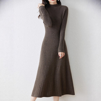 Robe en tricot pour femmes au design côtelé élégant Chic und Stil