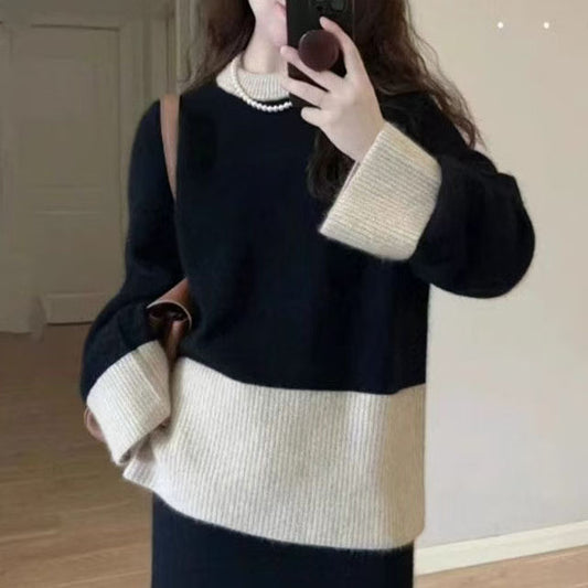 Pull en tricot douillet pour femmes avec col haut et fine structure en côtes Chic und Stil