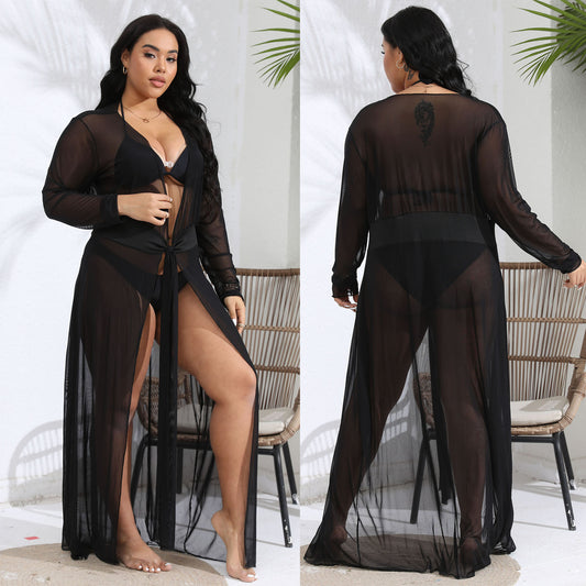 Robe de bain en mesh transparent pour femmes Chic und Stil