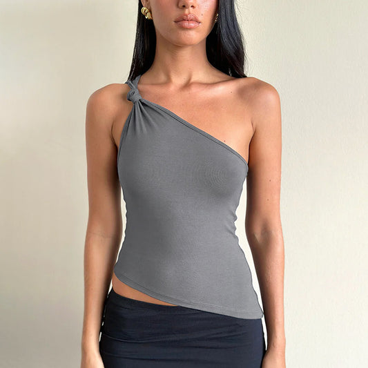 Top asymétrique pour femmes avec une épaule Chic und Stil