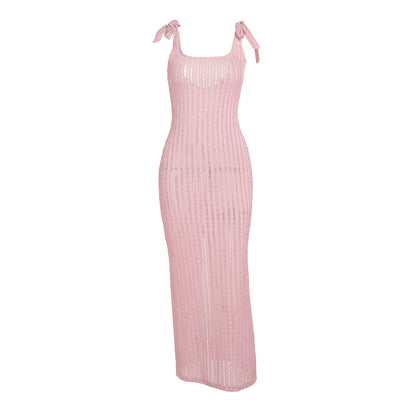 Dames Robe maxi côtelée sophistiquée Chic und Stil