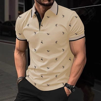 Chemise polo pour homme à manches courtes et motif Chic und Stil
