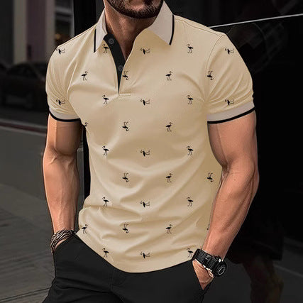 Chemise polo pour homme à manches courtes et motif Chic und Stil