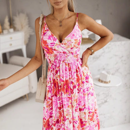 Chic and stylish tropical print maxi dress for women 1751348966