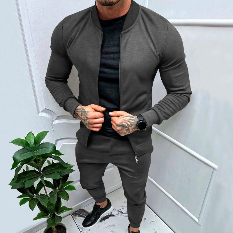 Costume de jogging pour hommes 2 pièces avec fermeture éclair moderne Chic und Stil