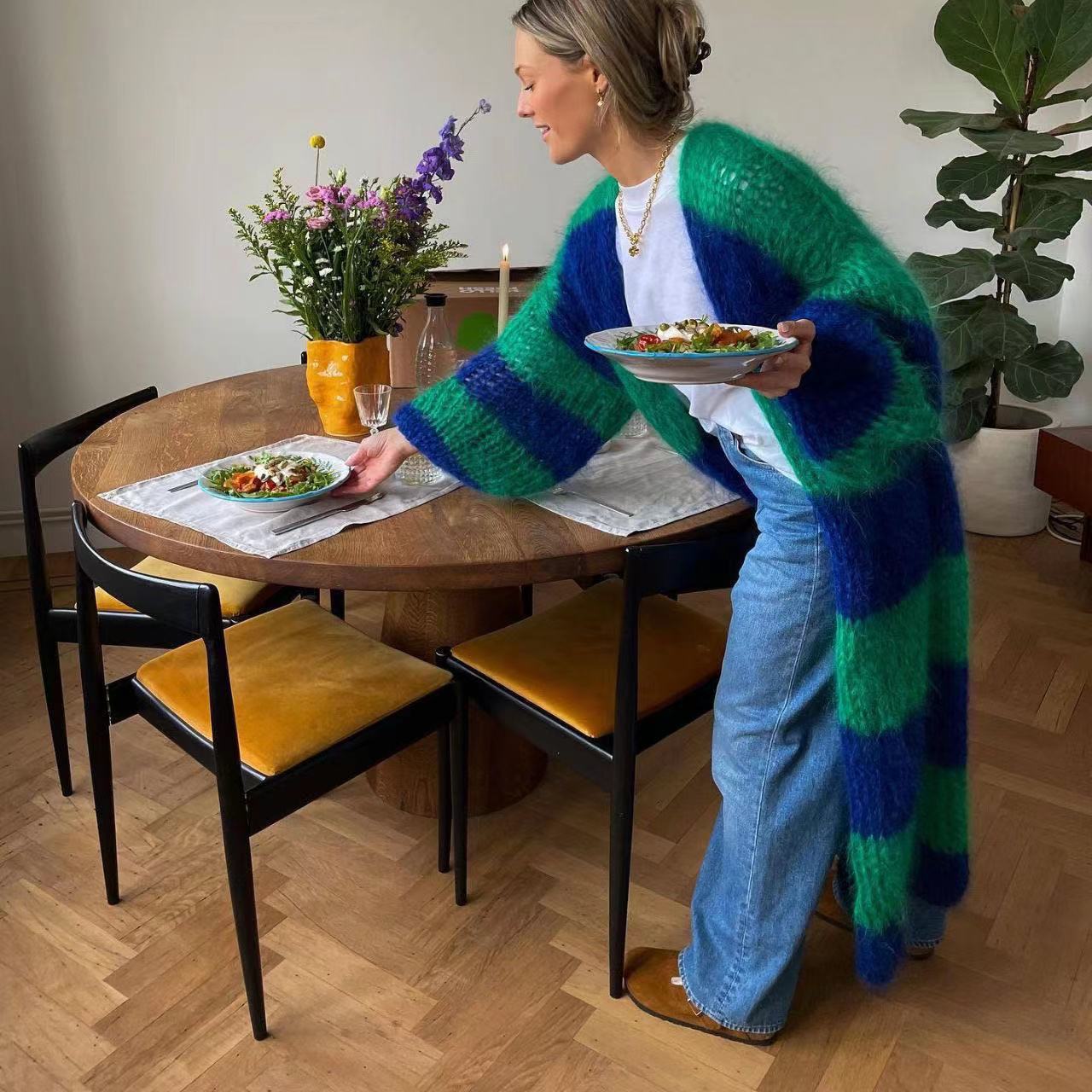 Dames Cardigan en tricot confortable avec coupe oversized Chic und Stil