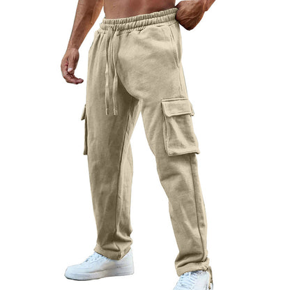 Men's casual cargo jogging pants with elastic waistband and practical side pockets Chic and Style
