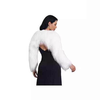 Dames Boléro en fausse fourrure extravagant avec coupe élégante Chic und Stil