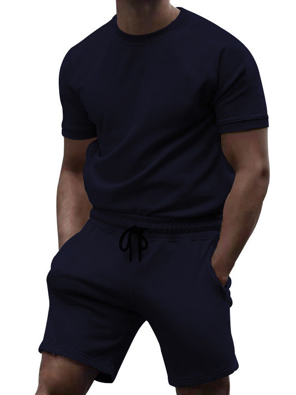 Casual sports set for men with high-quality crew neck and elastic waist Chic und Stil