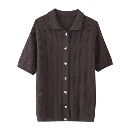 Wide knit palazzo pants for women with an elastic waistband and elegant structure Chic and Style