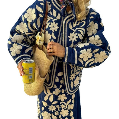 Veste Blouson de Mode Femme avec Motif Floral Chic & Stil