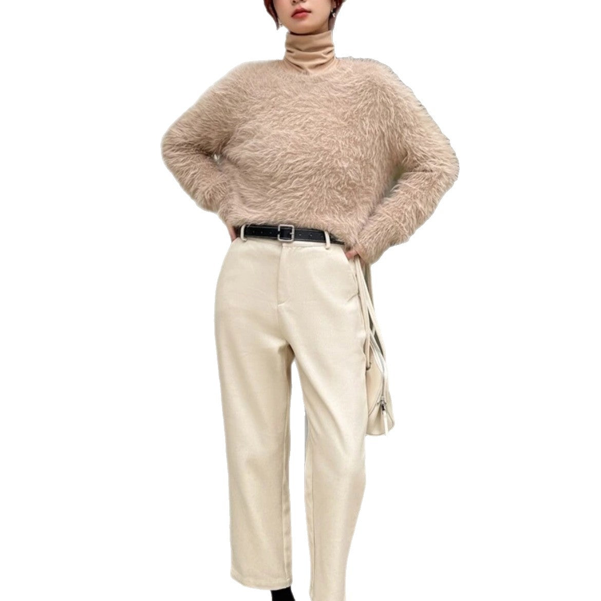 Dames pull doux avec matériau doux et design à la mode Chic und Stil