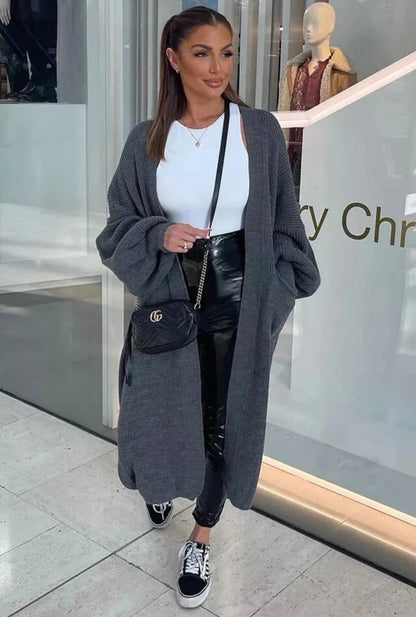 Cardigan en grosse maille pour femmes au style oversized décontracté avec poches pratiques Chic und Still