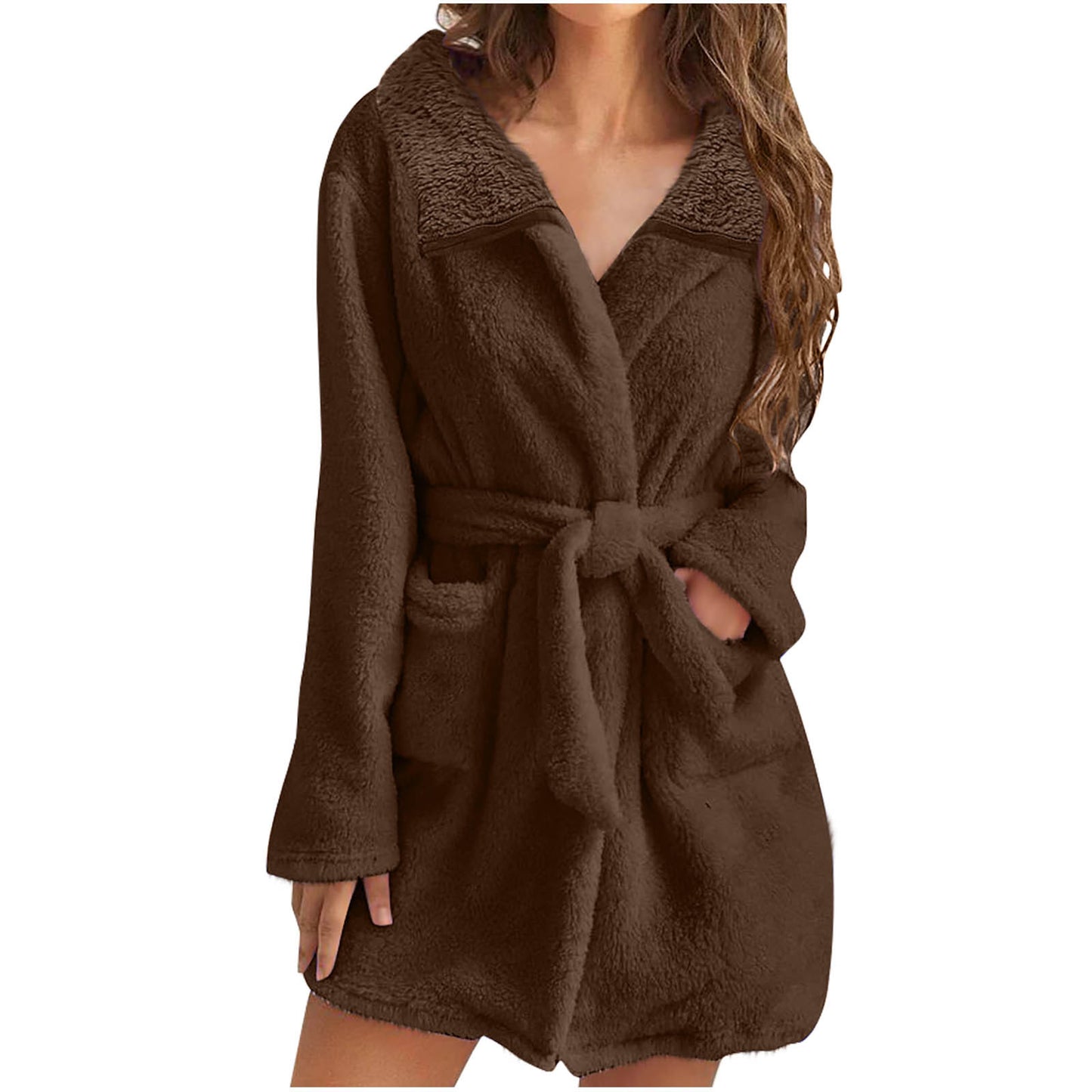 Ladies Cozy Polar Fleece Robe Chic and Style