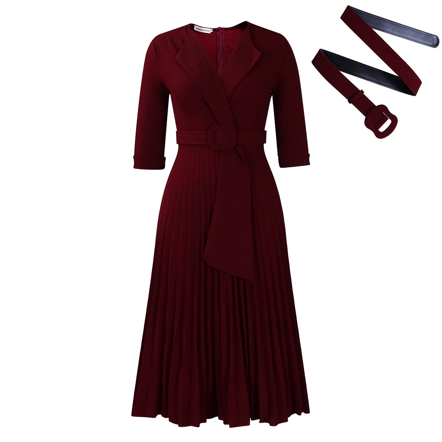 Robe de soirée plissée pour femmes avec design cintré Chic und Stil