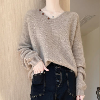 Pull décontracté pour femmes avec des détails de bouton discrets Chic und Stil