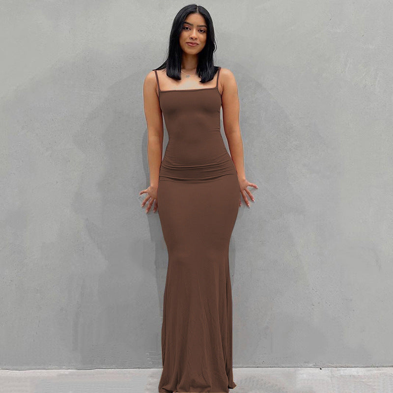 Ladies Elegant Slip Maxi Dress Chic and Style